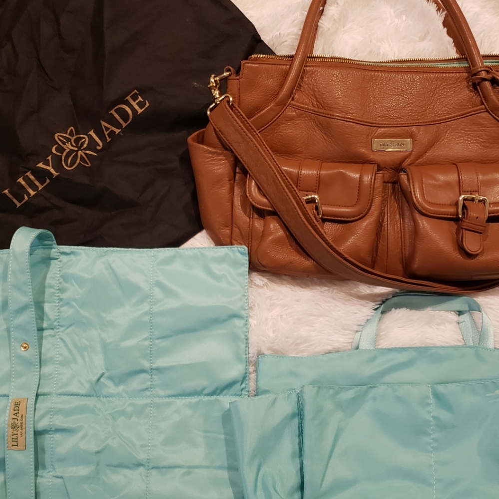 Lily Jade Camel Elizabeth Diaper Bag